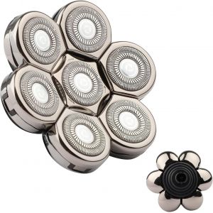 T&ecirc;te De Rasoir &Eacute;lectrique, T&ecirc;tes De Rechange Pour Rasoir &Agrave; T&ecirc;te Chauve, Universel Lame Rasage Remplacement Durable Rapide Pour Rasoir &Eacute;lectrique 5 6 7 8, Argent - Neuf