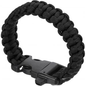 Eryi-Survie Paracorde Bracelets, Tressé Parachute Bracelet Avec Plastique Boucle Fête Favorise Camping Cadeaux Externe Enveloppes Pour Hommes, Noir - Neuf