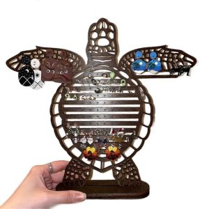 Boucle D'oreille Présentoir Tortue De Mer Collier Organisateur De Bijoux B - Neuf