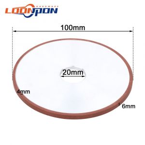 Disque de meuleuse parallèle pour fraise en acier au tungstène au carbure,diamant de 100mm,trou de 20mm,grain 80-400 -100x20x4x6mm-180 Grit - Neuf