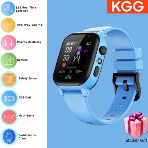Enfants Montre Intelligente T&eacute;l&eacute;phone 4G Carte Sim 2G Internet Sos Lbs Localisation Appel Enfant Montre Intelligente Cam&eacute;ra &Eacute;tanche Horloge Pour Gar&ccedil;ons Filles.S1Blue. - Neuf