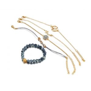 Ensemble De 5 Bracelets En Perles De Tortue ¿ Bijoux En Alliage Pour Tous Les Jours - Neuf