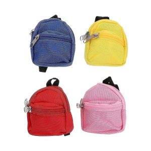 4 Pcs Zip Strings Jouets Mode Poup&eacute;e Sac &agrave; dos Doll Sac Accessoires Mini Poup&eacute;e Schoolbag Zipper Sac &agrave; dos Poup&eacute;es Poup&eacute;e Sacs Filles - Neuf