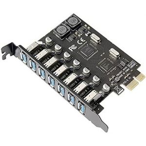 NUEK-Adaptateur De Carte D'Extension Pci-E Vers Usb 3.0 Hub Pci Express 5 Gbps Pour Carte Mère - Neuf