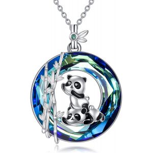 Collier Avec Pendentif Renard, Hibou, Axolotl, Hippopotame, Vache Des Highlands, Panda Rouge, Raton Laveur, En Argent Sterling 925, Cadeau D'anniversaire Pour Femme Et Fille, Argent Sterling - Neuf