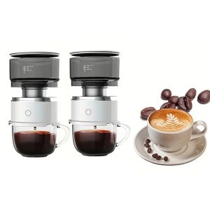 Mini cafeti&egrave;re &agrave; filtre portable - Lot de 2, cafeti&egrave;re automatique individuelle, compacte et l&eacute;g&egrave;re - Neuf