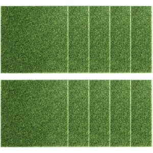 Mevronisshop-10 Pi&egrave;ces Faux Gazon Exterieur, 15 X 15 Cm Fausse Pelouse Balcon Jardin, Gazon Artificiel, Tapis De Pelouse Artificielle Pour D&eacute;coration De Herbe De Mousse Miniature Maison De Poup&eacute;e - Neuf