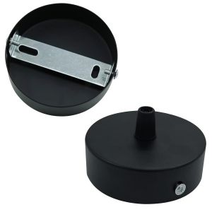 2pcs M&eacute;tal Noir Auvent Lumi&egrave;re Pendentif Couvertures Auvent Couverture 80mm Plafonnier Connecteur Bo&icirc;te De Jonction En M&eacute;tal,Canopy Light Accessoires - Neuf