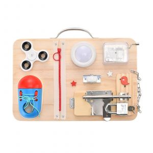 Jeu De Soci&eacute;t&eacute; Multifonctionnel Pour Enfants, Planche D'activit&eacute;s, Jeu De Motricit&eacute; Fine, Apprentissage De L'habillement, Jouet De Voyage Portable Pour Enfants - Neuf