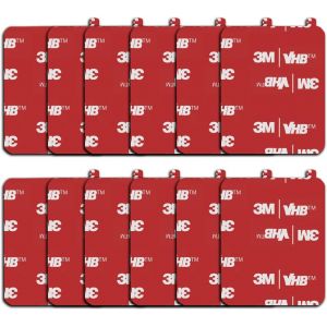 Lot de 12 adh&eacute;sifs de Rechange Double Face pour Tableau de Bord, Pare-Brise, Support de t&eacute;l&eacute;phone, Voiture, DVR et Navigation GPS 40 x 50 mm - Neuf