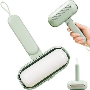 Mevronisshop-Rouleau Anti-Peluches R&eacute;utilisable Pour Poils D'animaux De Compagnie, 14 Cm, Lavable, Avec Couvercle, Pour Cheveux, V&ecirc;tements (Vert) - Neuf