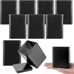 Cmws-Lot De 10 Boîte À Thé Rétro Classique, 8 X 8 X 11cm Boite A The Vrac, Boite Metal, Boite A The Pour 100 G Chacune, Earl Grey, Pot À Épices Pour Le Stockage Du Thé - Neuf