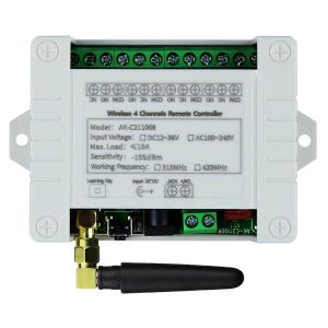 AC100-240V Télécommande sans fil 4CH Relais d'interrupteur d'éclairage LED - Neuf