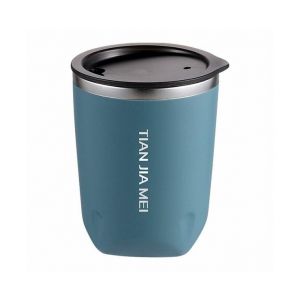 Bouteille Isotherme De Camping En Acier Inoxydable Bleu - Bouteille D'eau De Sport De 300 Ml Avec Couvercle Anti-Fuite Et Isolation Pour Les Aventures En Plein Air - Neuf