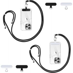 MAA-Cordon Telephone Portable, Tour de Cou Téléphone Universelle, Réglable Amovible Collier Lanière Corde en Bandoulière Compatibles avec Plupart des Smartphones - Neuf
