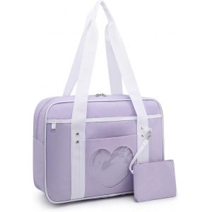 RFCBC-Ita Sac Sac en Forme de Coeur Dames Sacs à bandoulière Sacs d'école Japonais Kawaii Sac à Main JK Grand Sac à Main Anime Sac à Main Comique - Neuf