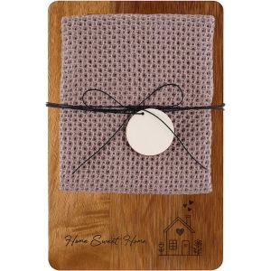 Cadeau De Pendaison De Cr&eacute;maill&egrave;re Planche &Agrave; D&eacute;couper En Bois Torchon Cuisine Coton Cadeau Pour Nouvelle Maison Appartement C&eacute;r&eacute;monie Cl&ocirc;ture(Home Sweet Home) - Neuf