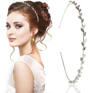 Kal-Accessoire Cheveux Femme Or Feuilles Serre Tête Femme Mariage Bijoux Cheveux Mariage Doré Première Communion Festif Femme - Neuf