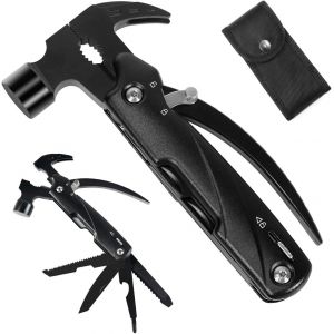 Marteau Multifonction 12 En 1 Pince Multifonction Marteau De Survie Lame Acier Inoxydable Marteau Multi-Outils Pour Camping Chasse Et Randonnée - Neuf