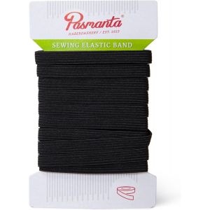 Tianyi-Bande Élastique Plate , Bandes Extensibles Pour La Couture, Ceinture Élastique Solide Pour Pantalons, Pour Les Projets Ménagers Et De Bricolage, Pour Coudre Des Tissus (7mm - Noir) - Neuf
