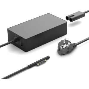 Chargeur Surface Pro 65w, Compatible Avec Microsoft Surface Pro 11/10/9/8/7/6/5/4/3/X, Surface Go 4/3/2/1, Surface Book 3/2/1, Surface Notebook/Tablette Avec Port Usb - Neuf