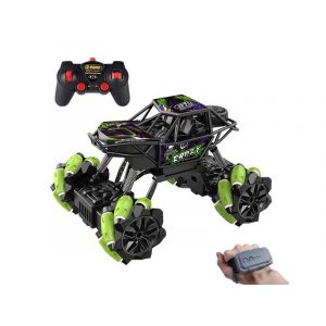 Voiture t&eacute;l&eacute;command&eacute;e verte 2,4 GHz, jouet tout-terrain Monster Truck pour tous les terrains - Neuf