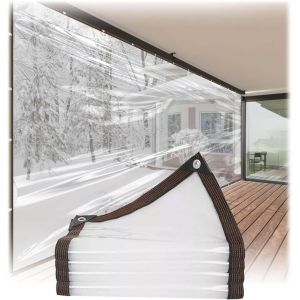 ChenQuanSarl-Bâche Imperméable Et Transparente - 2 X 3 M - Grande Bâche Transparente Pour L'Extérieur - Bâche Pliable - Avec Corde - Pour Balcon, Jardin, Etc - Neuf
