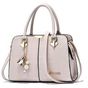 CAUC-El&eacute;gant Sac &agrave; Main Femme Sacs &agrave; bandouli&egrave;re Sacs &agrave; Dos port&eacute; Travers Voyage Sac Cabas Shopper Sacoches Messenger Besace Pochette Impermeable PU Cuir Blanc B - Neuf