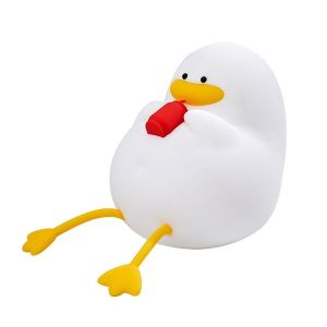 Veilleuse Mignon Canard, Lampe Canard Mignon Pour Les Enfants, Veilleuse En Silicone Canard, Lampe De Chambre D'enfant Rechargeable Usb, Commande Tactile - Neuf