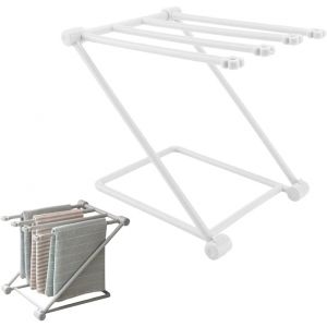 KALANKA-&Eacute;gouttoir &agrave; Gant de Toilette, Comptoir de Cuisine &agrave; Domicile, &eacute;tendoir &agrave; Vaisselle, Type Z, 3 Bras, Porte-torchon Pliant, Porte-Serviettes(Gris) - Neuf