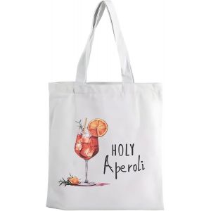 Sac en tissu imprimé,40 x 35 cm,sac à provisions en tissu imprimé Holy Aperol,sac cadeau personnalisé,pour le shopping,les voyages,le camping - Neuf