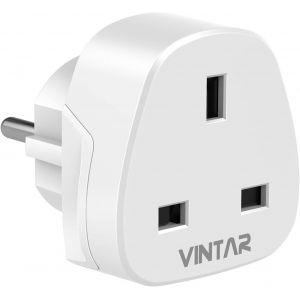 JGD-1PC Adaptateur de Prise UK vers Europe Rond 3 Broches &agrave; 2 Broches Type G &agrave; Type C E F pour Allemagne Espagne France Italie Pays-Bas Gr&egrave;ce et Asie - Neuf