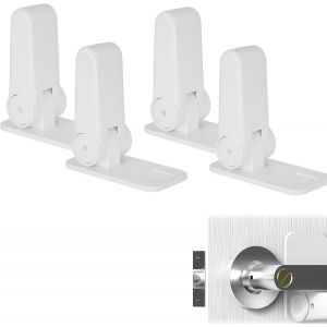 4 Pi&egrave;ces Verrou De Levier De Porte &Agrave; L'&eacute;preuve Des Enfants,Serrure De S&eacute;curit&eacute;,Bloque Porte B&eacute;b&eacute;,Bloc Porte Securite Bebe,Verrou Porte Interieure,Pour Tout-Petits,Serrures De S&eacute;curit&eacute; Pour B&eacute;b&eacute;s - Neuf