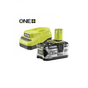 Pack batterie RYOBI 18V One+ 5,0Ah LithiumPlus - 1 chargeur rapide 2.0Ah RC18120A-150 - Neuf