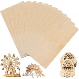 Mevronisshop-16 Pi&egrave;ces Plaque Bois,150 X 100 X 2 Mm Feuille Bois Balsa,Diy Cr&eacute;atif,Contreplaqu&eacute;,Couleur Boises Naturel,Contreplaqu&eacute; 2mm,Unfinished Wood Boards Pour Les Mod&egrave;les Diy,Les Loisirs Cr&eacute;atif - Neuf