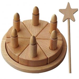 Jouets éducatifs Enfants Jouet artificiel Gâteau Princesse Fête Playset Jouer Ensemble de nourriture Ensemble de fée en bois Baguette Jouets alimentaires artificiels - Neuf