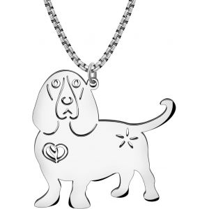 Kal-Collier De Chien Cute Avec Pendentif En Acier Inoxydable Plaqu&eacute; Or 18k Bijoux De Mode Pour Chien Cadeaux Pour Femme Filles Maman Chien - Neuf