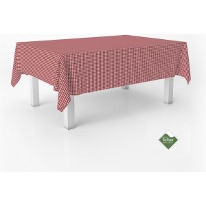 Nappe Anti-Taches Vichy Pour Table Rectangulaire Taille 300 X 140 Cm - Nappe Vichy Au Toucher Extra Douce Et Imperméable, Couleur Rouge - Neuf