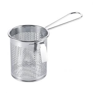 Fil D'acier Inoxydable Profonde Panier Maille Skimmer De Vidange D'asie Louche Passoire Pour Fondue De Cuisine 9cm - Neuf