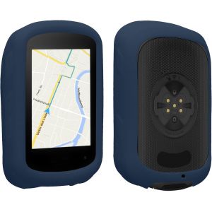 Housse Gps V&eacute;lo Compatible Avec Garmin Edge 840/Edge 540-Protection Bumper Boitier Navigateur-&Eacute;tui En Silicone Bleu Fonc&eacute; - Neuf
