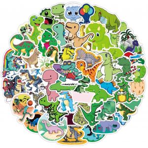 Trahoo-Dinosaures Stickers Autocollants Pour Enfants, Vinyles Stickers Pour Vélo Skateboard Petite Voiture Ordinateur Portable - Neuf