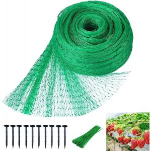 LETNERNY-Filet De Protection Contre Les O aux - Maille Étroite - Avec 10 Piquets D'Ancrage Et 30 Serre-Câbles - Résistant Aux Uv - Pour Piscine, Jardin, Poulet - 4 X 15 M - Neuf