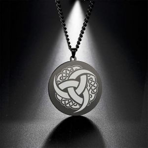 Triple Corne Triskel Symbole Pendentif Collier Nordique Viking Odin Bijoux Païenne Protection Sagesse Charme Talisman Collier - Neuf
