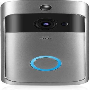 Sonnette vidéo Wi-Fi intelligente : caméra HD, audio bidirectionnel, détection PIR, alertes mobiles, installation facile, longue durée de vie de la batterie, stockage 32 Go - Neuf