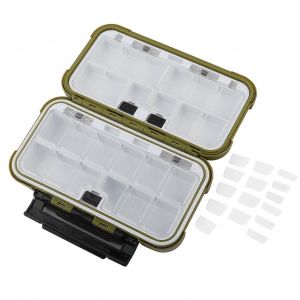 24 Emplacements Mat&eacute;riel De P&ecirc;che Accessoires &Eacute;quipement De Stockage Bo&icirc;te &Eacute;tanche Vert Arm&eacute;e - Neuf