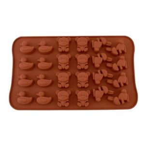 Lot De 5 Moules &Agrave; G&acirc;teaux Et &Agrave; Glace En Silicone En Forme D'animaux, 24 Compartiments, Durables Et Flexibles, Pour La Cuisson Et La Cong&eacute;lation - Neuf