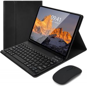 Étui Avec Clavier Et Souris Pour Ipad Air 5e/Ipad Air 4e Génération. 11""/Ipad Pro 11"" 2022/2021/2020/2018, Étui De Protection Avec Clavier Amovible, Porte-Stylo Intégré, Noir[Z814] - Neuf