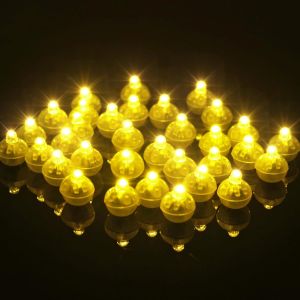 120pcs Mini LED Ballons Lumineux, Rond Lampes Lumineuses F&ecirc;te Constamment Allum&eacute;e, et &Eacute;tanches pour Anniversaire, Mariage, F&ecirc;tes, Halloween, No&euml;l D&eacute;coration (Blanc Chaud) - Neuf