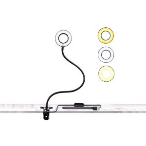 Lampe De Bureau Led Usb &Agrave; Pince, &Agrave; Intensit&eacute; Variable Avec 3 Modes De Couleur Et Col De Cygne Flexible, Id&eacute;ale Pour La Lecture Et L'utilisation Au Lit. - Neuf