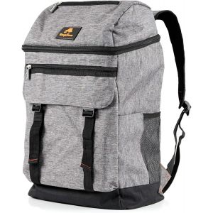 Ulteronixshop-Sac &Agrave; Dos Isotherme 20 Litres | Grand Sac &Agrave; Dos R&eacute;frig&eacute;rant | Gris | Id&eacute;al Pour Le Barbecue, Le Camping, Les Pique-Niques, La Randonn&eacute;e, Le Travail - Neuf